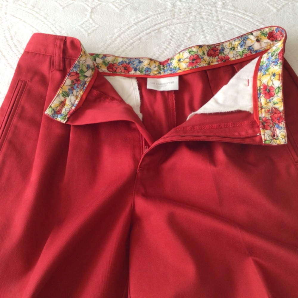 Liz Claiborne red shorts